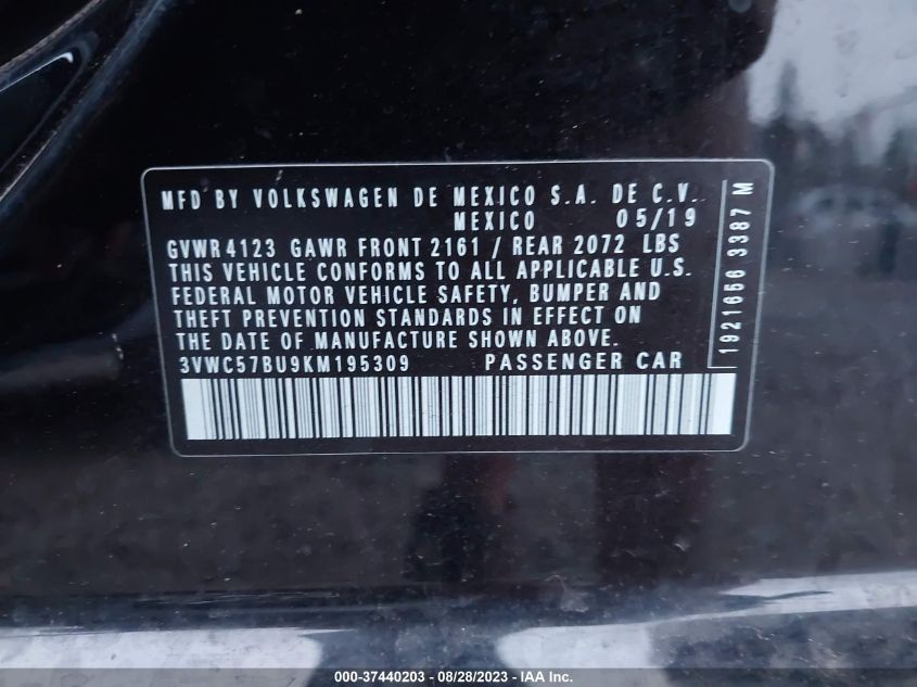 2019 VOLKSWAGEN JETTA S/SE/R-LINE - 3VWC57BU9KM195309