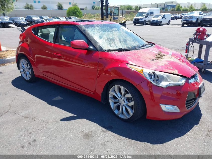 2013 HYUNDAI VELOSTER W/GRAY INT - KMHTC6AD8DU165653