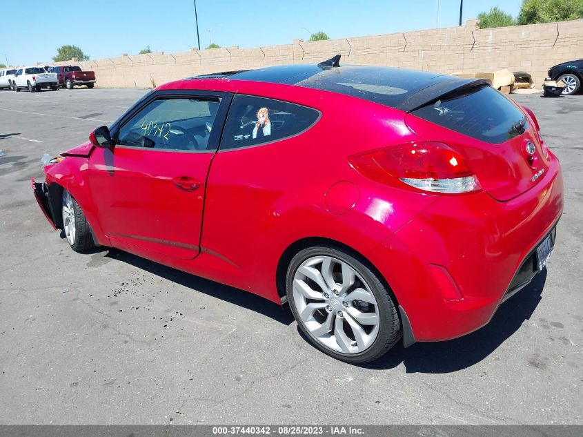 2013 HYUNDAI VELOSTER W/GRAY INT - KMHTC6AD8DU165653