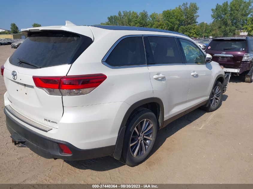 2019 TOYOTA HIGHLANDER SE/XLE - 5TDJZRFH4KS605957