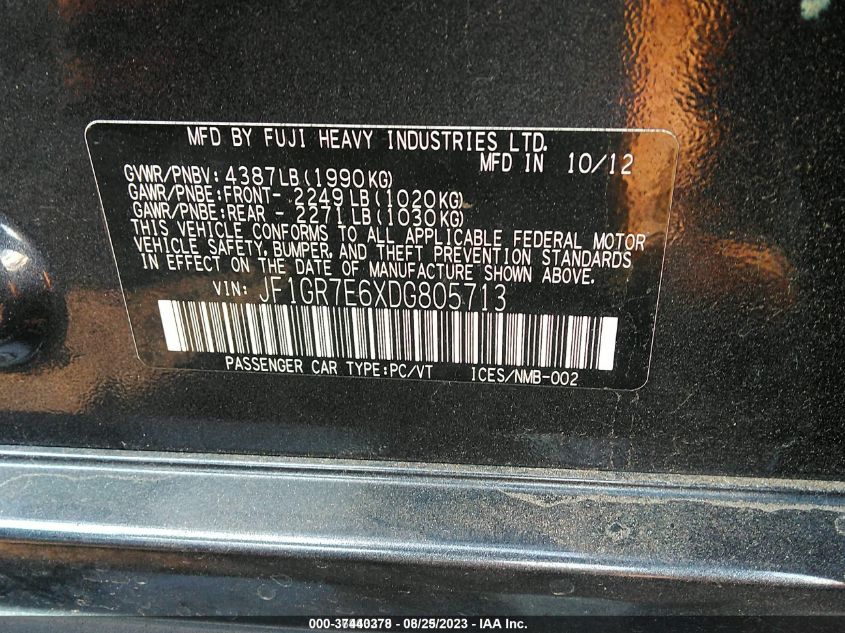2013 SUBARU IMPREZA WAGON WRX WRX JF1GR7E6XDG805713