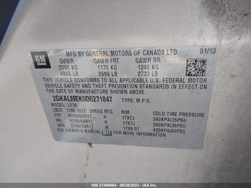2013 GMC TERRAIN SLE - 2GKALMEK9D6271847