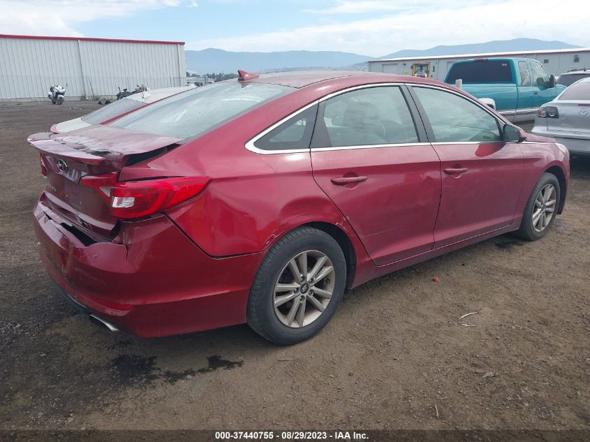 2015 HYUNDAI SONATA 2.4L SE - 5NPE24AF0FH005012