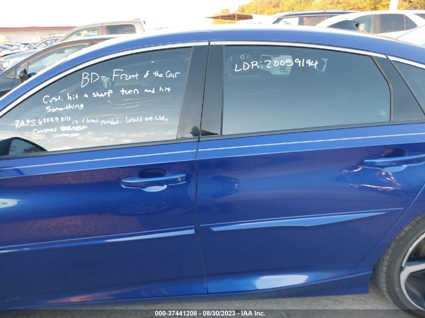 2022 HONDA ACCORD SEDAN SPORT - 1HGCV1F38NA022031