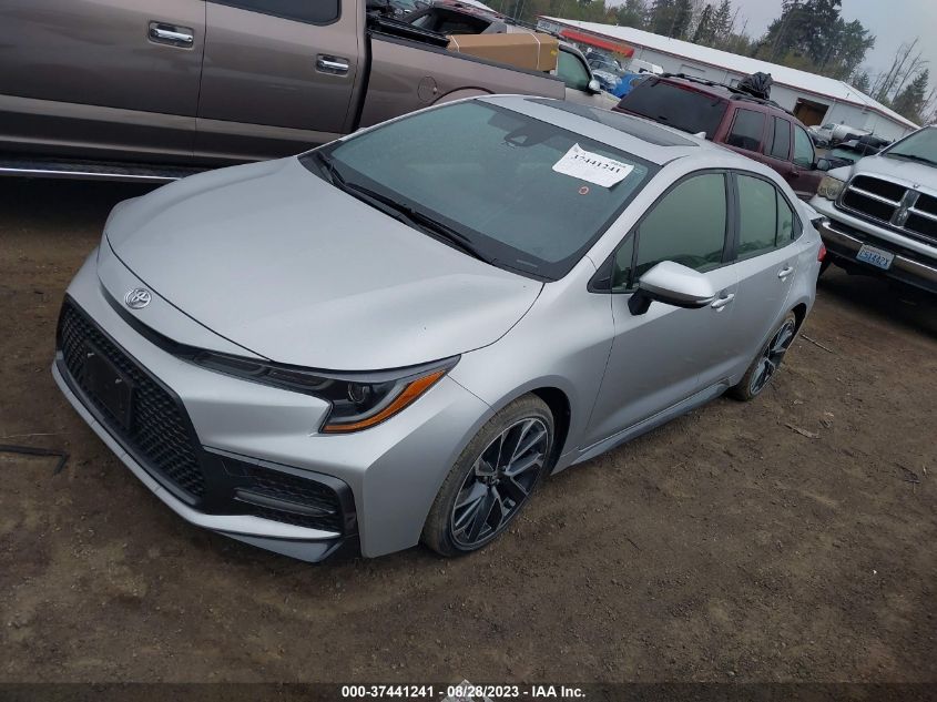 VIN JTDP4MCE9MJ055029 2021 TOYOTA COROLLA SE