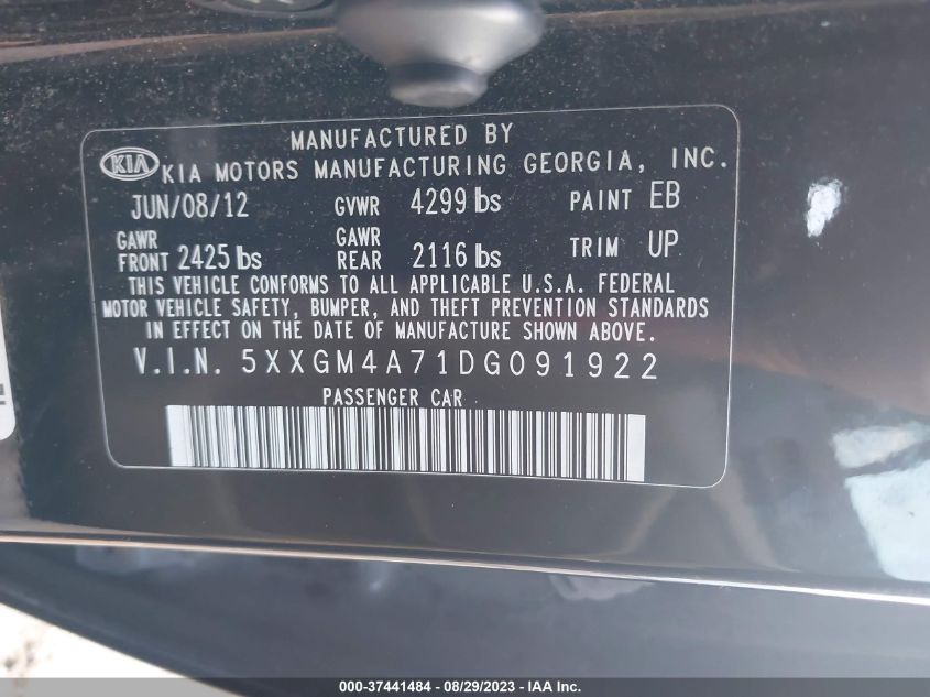 2013 KIA OPTIMA LX - 5XXGM4A71DG091922