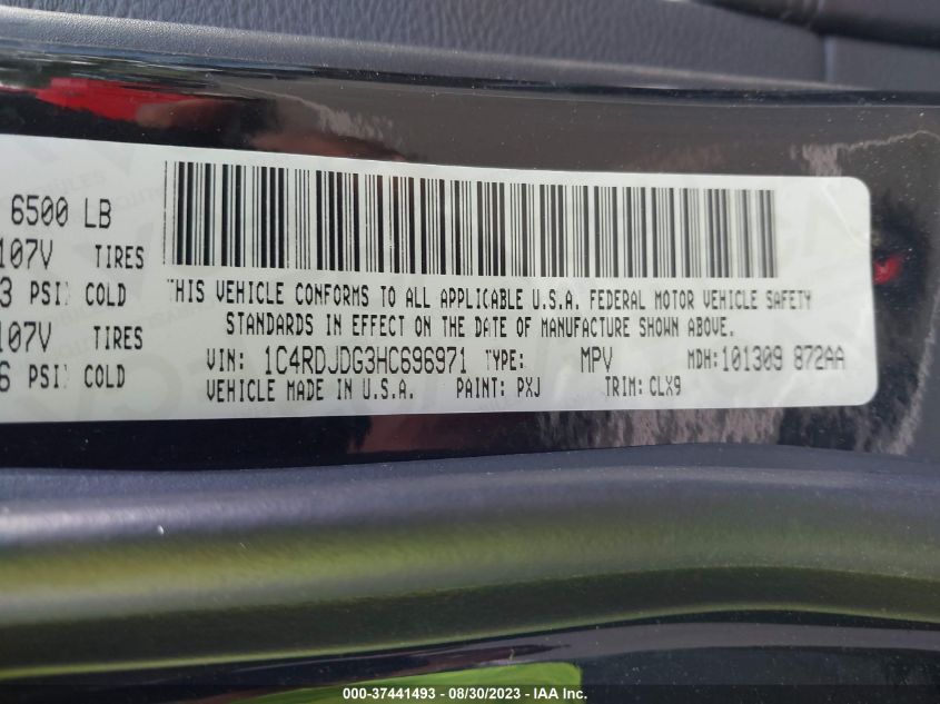 2017 DODGE DURANGO GT - 1C4RDJDG3HC696971