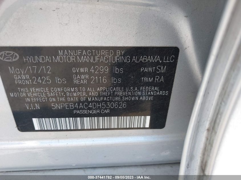 2013 HYUNDAI SONATA GLS - 5NPEB4AC4DH530626