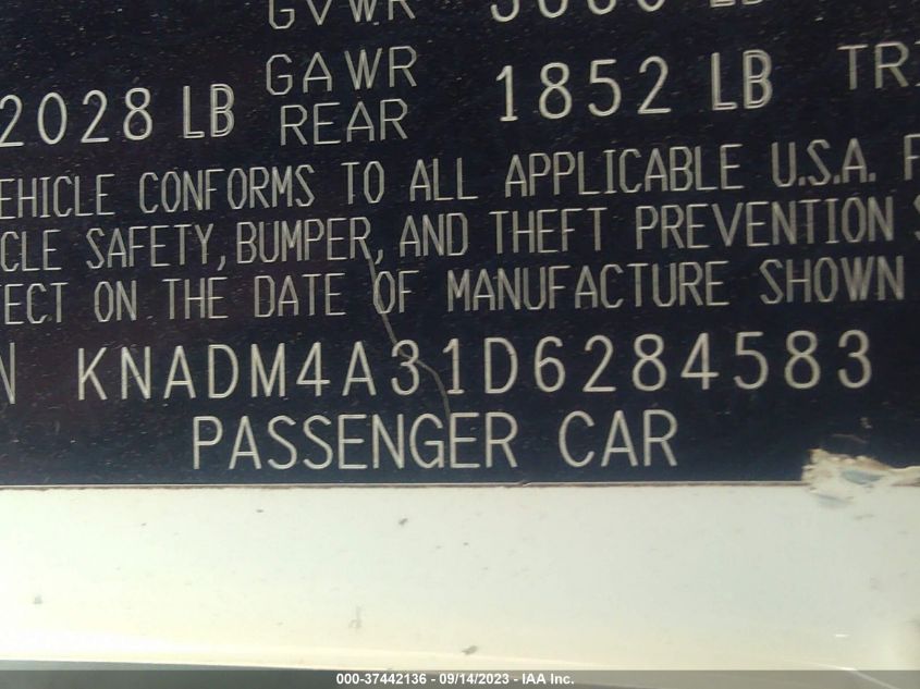 2013 KIA RIO LX - KNADM4A31D6284583