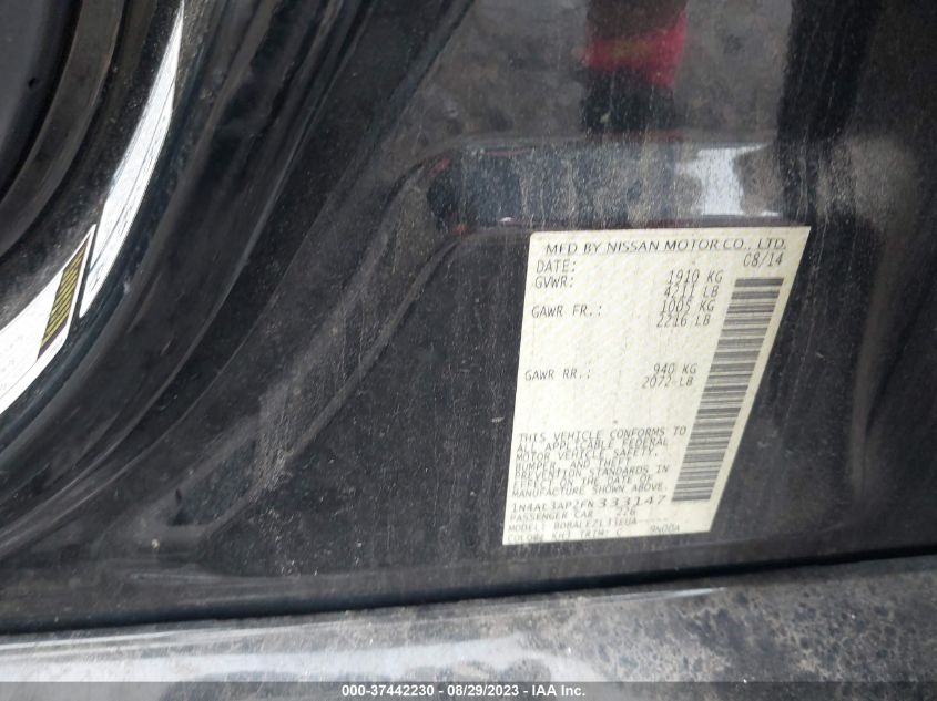 2015 NISSAN ALTIMA 2.5 S - 1N4AL3AP2FN333147