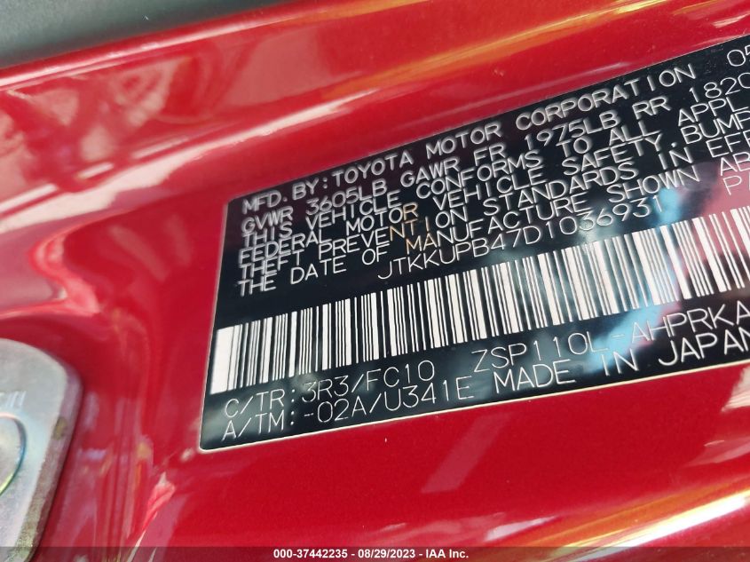 2013 TOYOTA SCION XD - JTKKUPB47D1036931