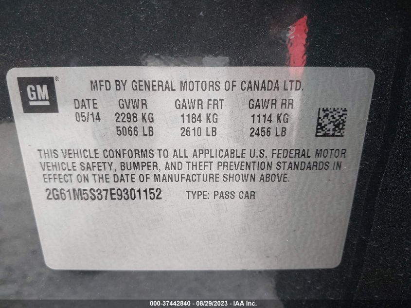 2014 CADILLAC XTS LUXURY COLLECTION - 2G61M5S37E9301152