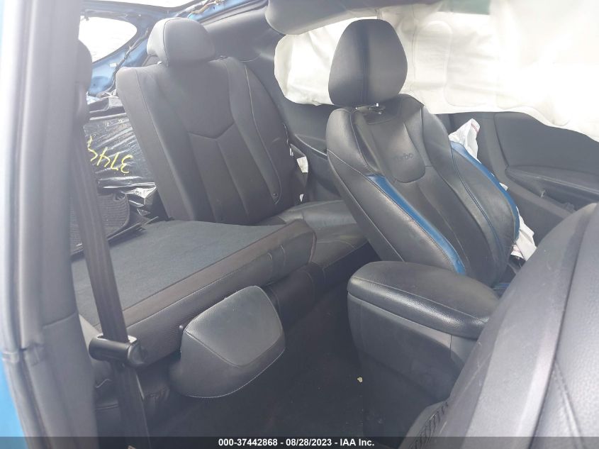 2013 HYUNDAI VELOSTER TURBO W/BLUE INT - KMHTC6AEXDU115877