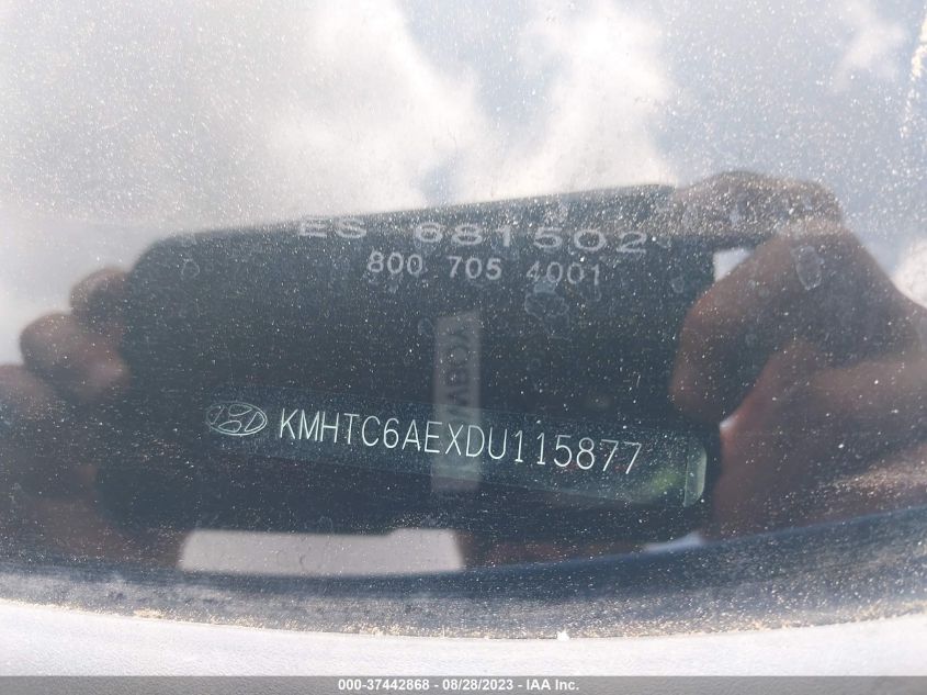 2013 HYUNDAI VELOSTER TURBO W/BLUE INT - KMHTC6AEXDU115877