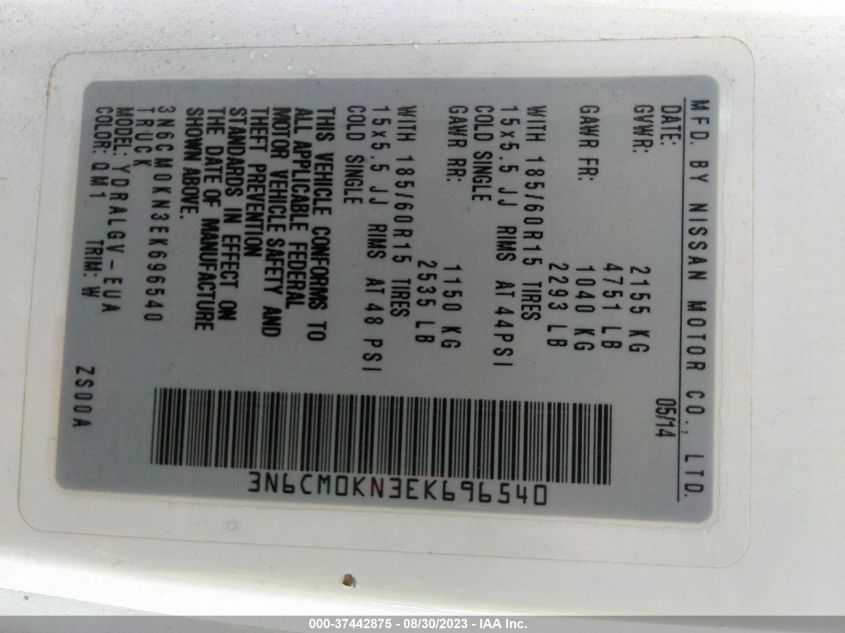 2014 NISSAN NV200 SV - 3N6CM0KN3EK696540