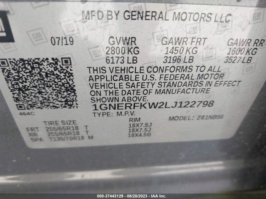 2020 CHEVROLET TRAVERSE LS - 1GNERFKW2LJ122798