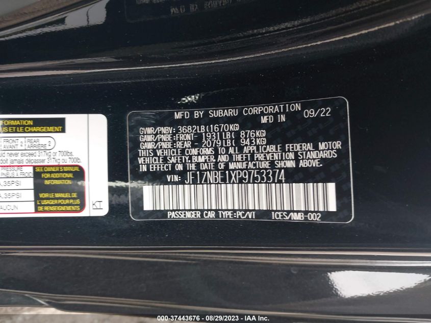 2023 TOYOTA GR86 PREMIUM - JF1ZNBE1XP9753374