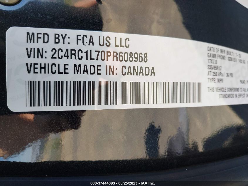 2023 CHRYSLER PACIFICA HYBRID TOURING L - 2C4RC1L70PR608968