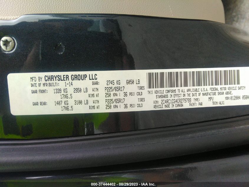 2014 CHRYSLER TOWN & COUNTRY TOURING-L - 2C4RC1CG4ER279799