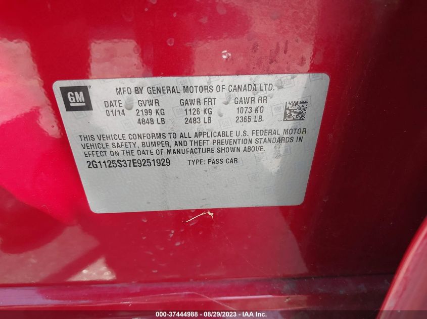 2014 CHEVROLET IMPALA LT - 02G1125S37E925192