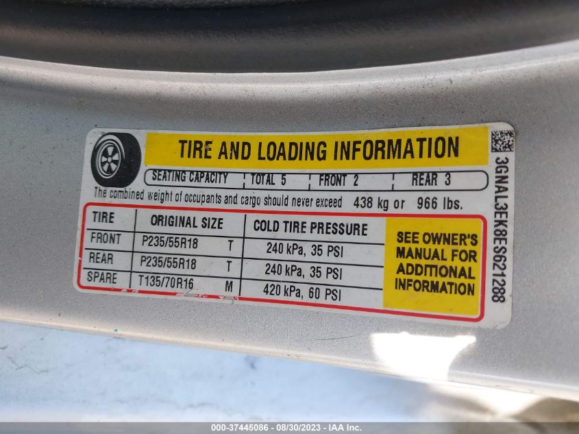 2014 CHEVROLET CAPTIVA SPORT FLEET LT - 3GNAL3EK8ES621288