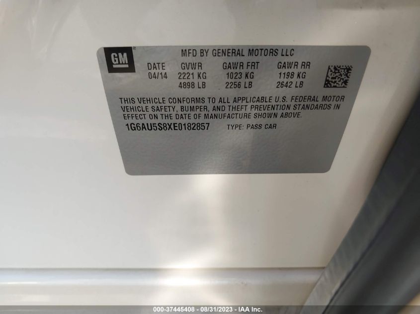 2014 CADILLAC CTS SEDAN VSPORT RWD - 1G6AU5S8XE0182857