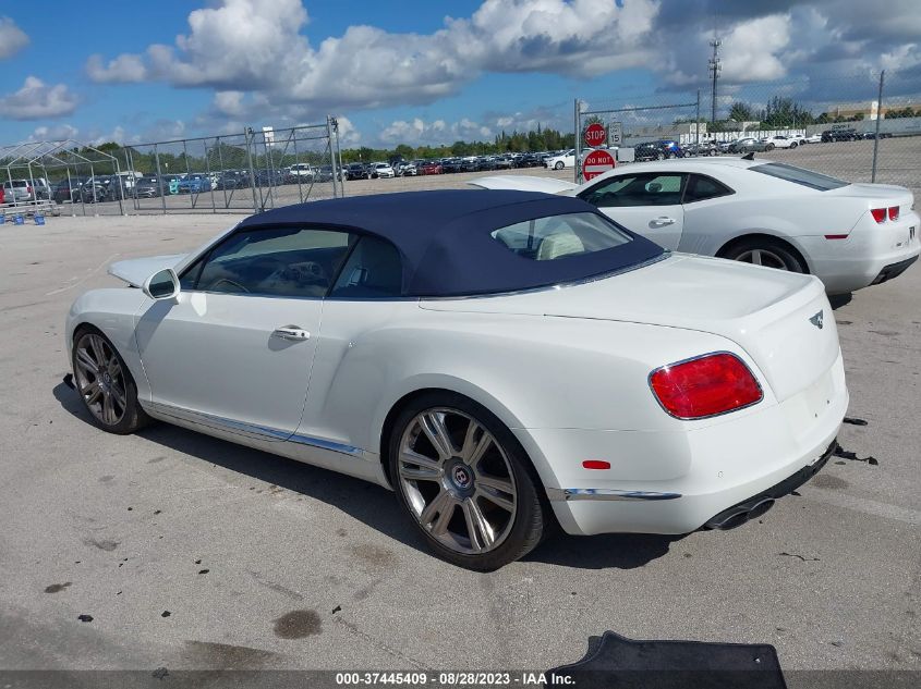 2013 BENTLEY CONTINENTAL GTC V8 - SCBGT3ZA0DC083293