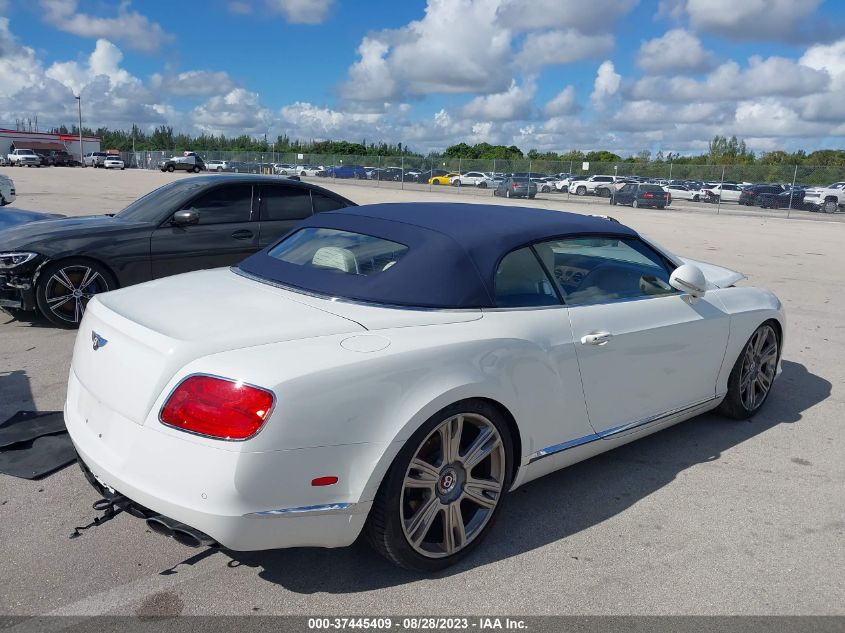 2013 BENTLEY CONTINENTAL GTC V8 - SCBGT3ZA0DC083293