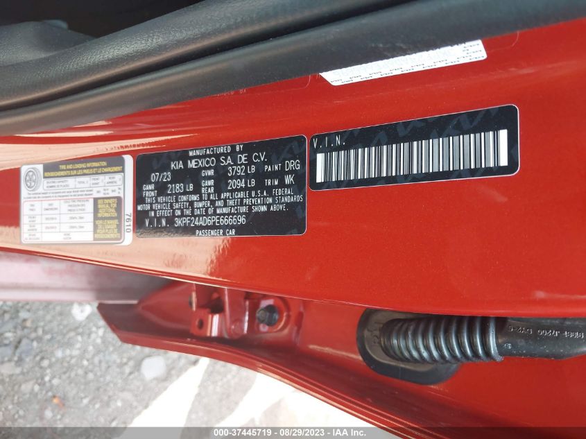 2023 KIA FORTE LXS - 3KPF24AD6PE666696