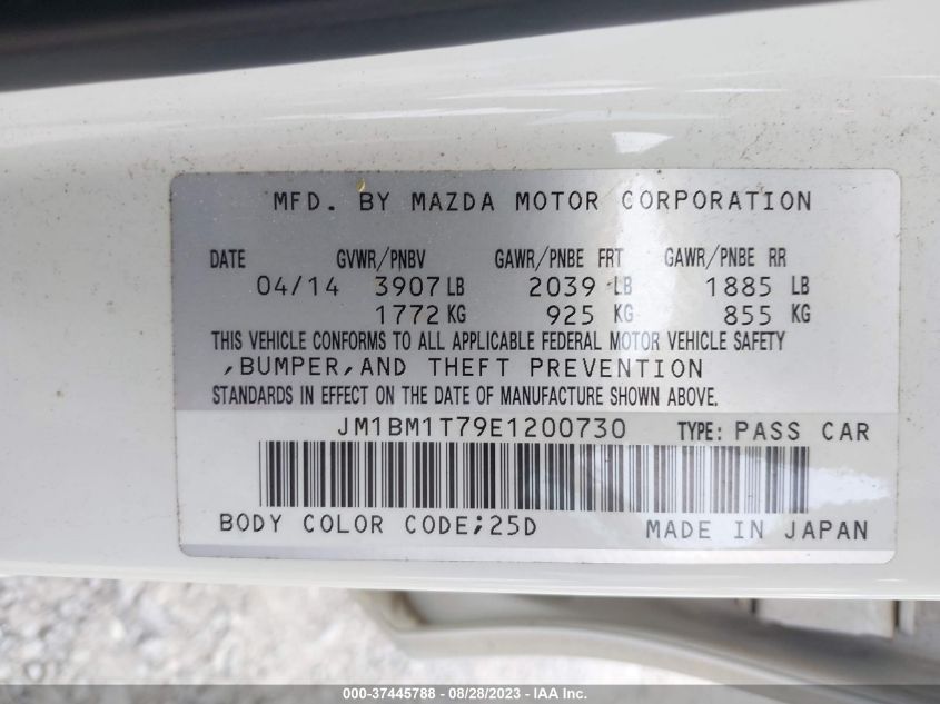 2014 MAZDA MAZDA3 I SV - JM1BM1T79E1200730