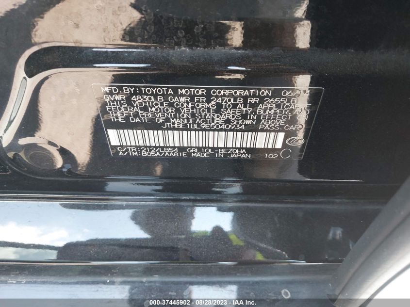 2014 LEXUS GS 350 - JTHBE1BL9E5040934