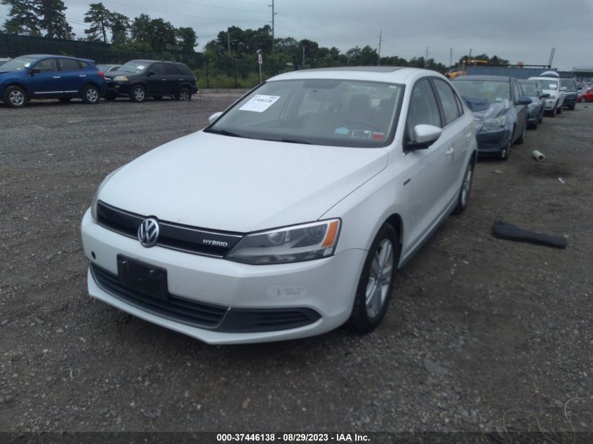 2014 VOLKSWAGEN JETTA SEDAN HYBRID SEL - 3VW637AJ1EM308362