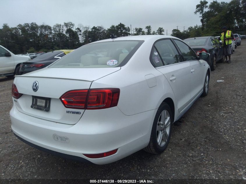 2014 VOLKSWAGEN JETTA SEDAN HYBRID SEL - 3VW637AJ1EM308362