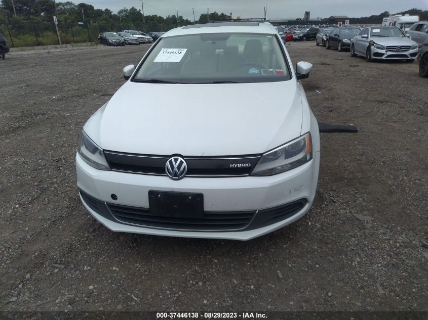 2014 VOLKSWAGEN JETTA SEDAN HYBRID SEL - 3VW637AJ1EM308362