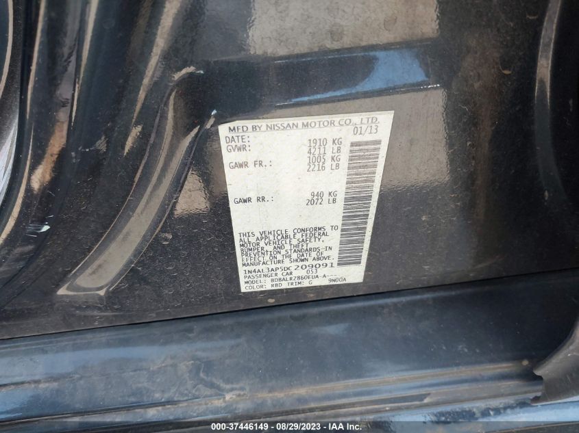 2013 NISSAN ALTIMA 2.5 S - 1N4AL3AP5DC209091