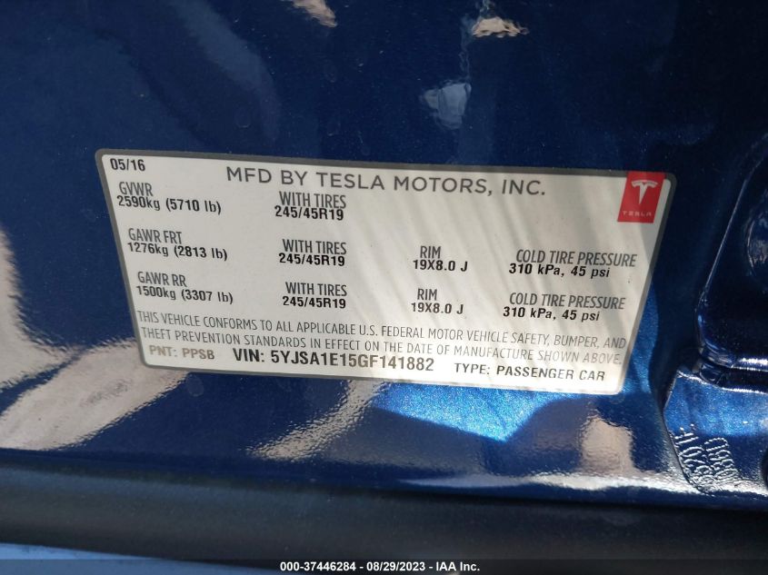 2016 TESLA MODEL S 70 KWH - 5YJSA1E15GF141882