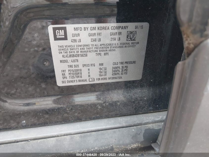 2013 BUICK ENCORE CONVENIENCE - KL4CJBSB4DB156258