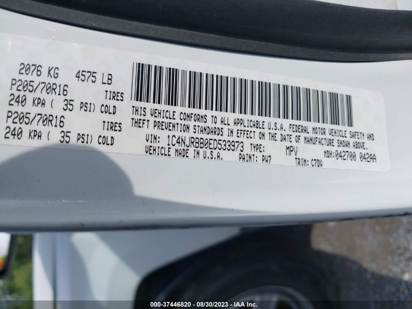 2014 JEEP PATRIOT SPORT - 1C4NJRBB0ED533973