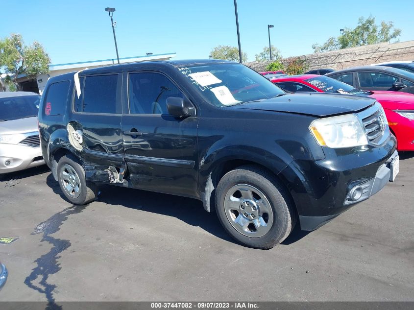 2013 HONDA PILOT LX - 5FNYF3H24DB008327