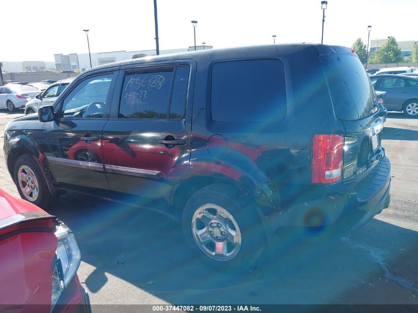 2013 HONDA PILOT LX - 5FNYF3H24DB008327