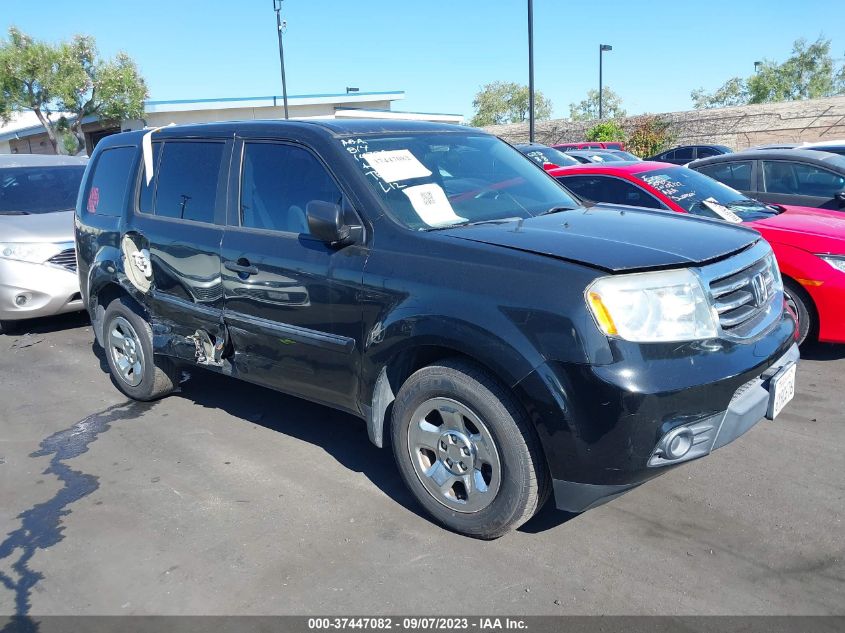 2013 HONDA PILOT LX - 5FNYF3H24DB008327