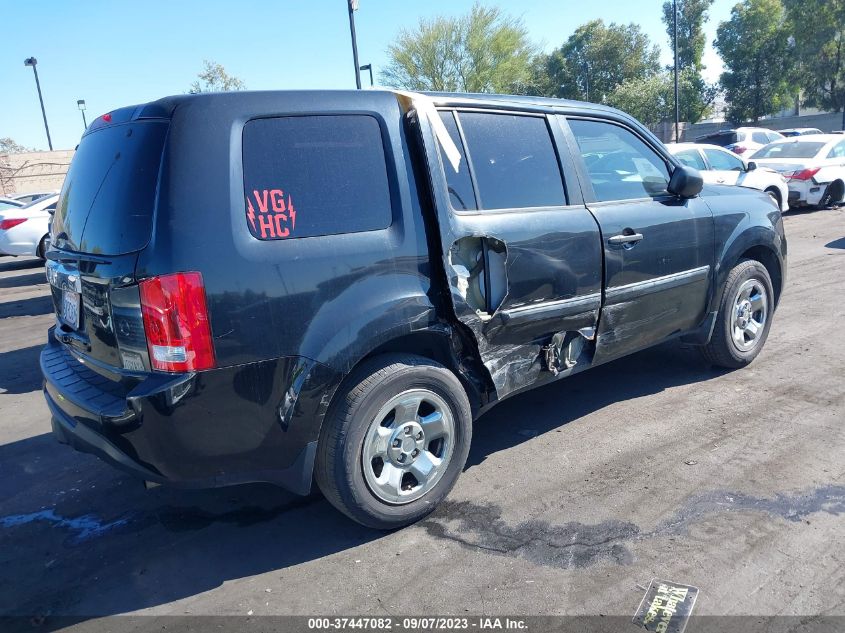 2013 HONDA PILOT LX - 5FNYF3H24DB008327