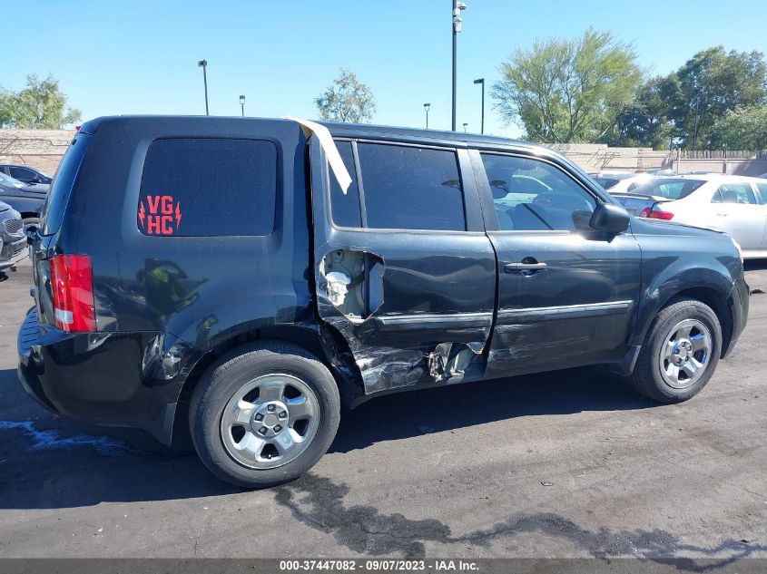2013 HONDA PILOT LX - 5FNYF3H24DB008327