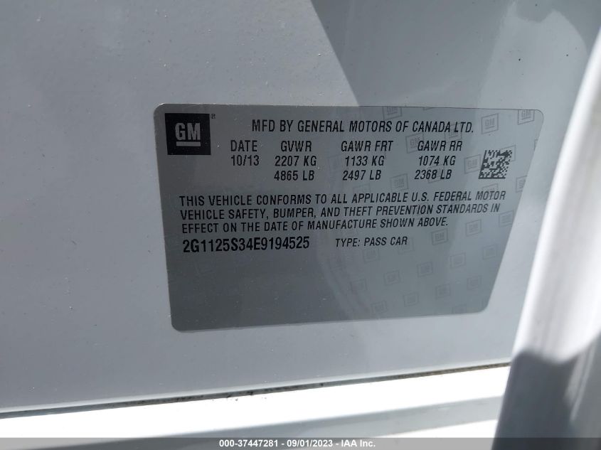 2014 CHEVROLET IMPALA LT - 2G1125S34E9194525