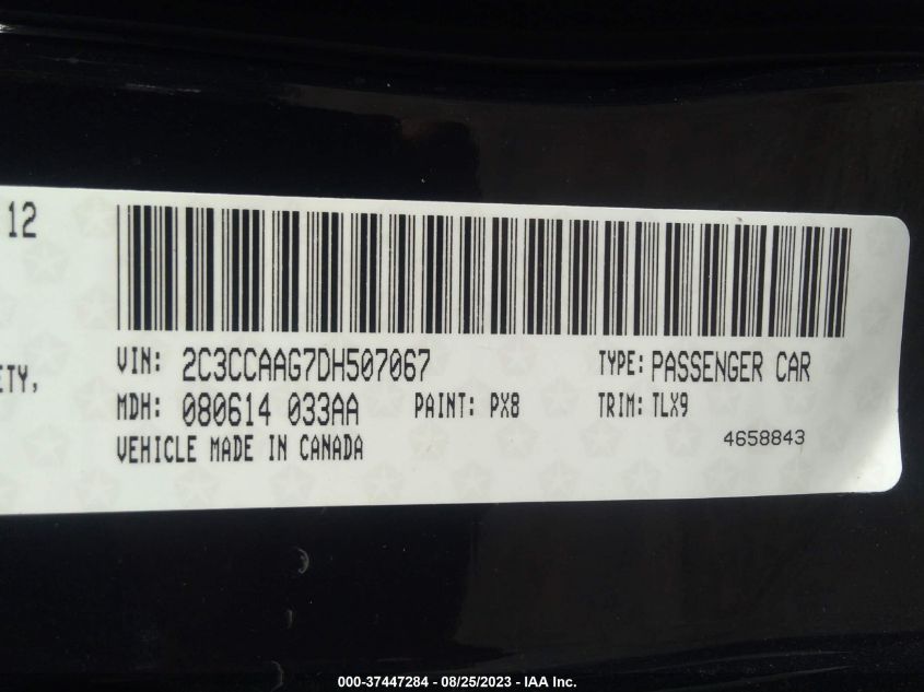 2013 CHRYSLER 300 - 2C3CCAAG7DH507067