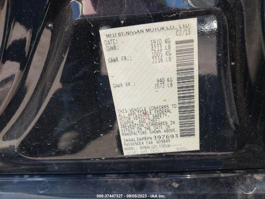 2015 NISSAN ALTIMA 2.5 - 1N4AL3AP8FN397693