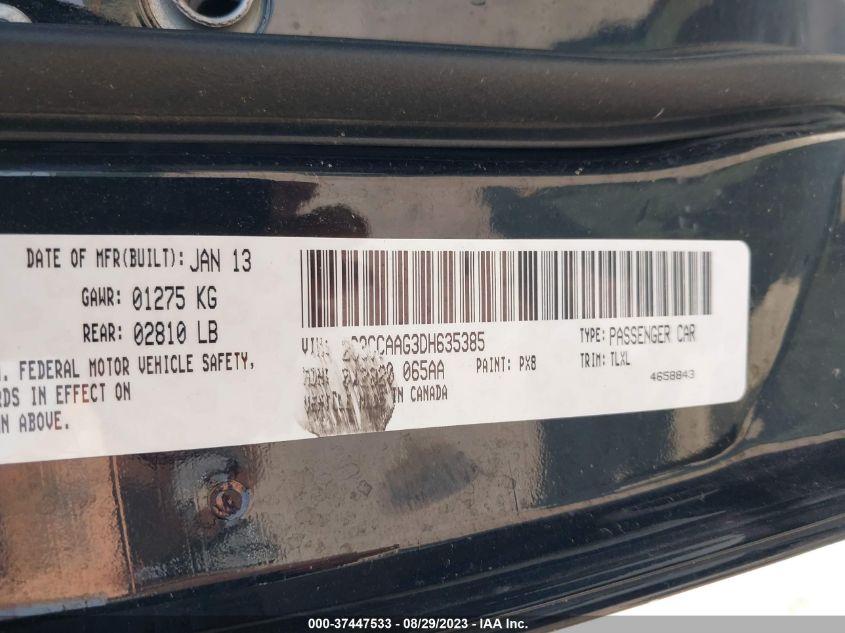 2013 CHRYSLER 300 - 2C3CCAAG3DH635385
