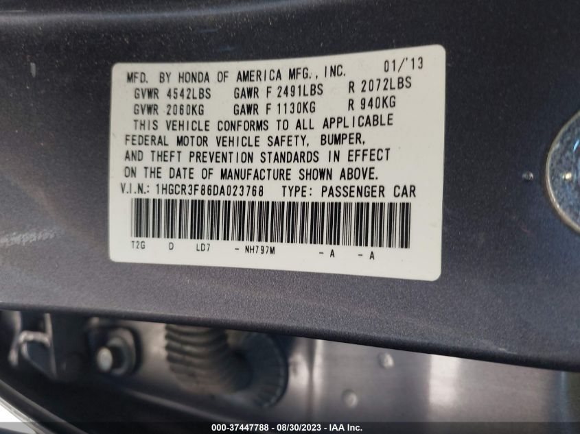 2013 HONDA ACCORD SDN EX-L - 1HGCR3F86DA023768