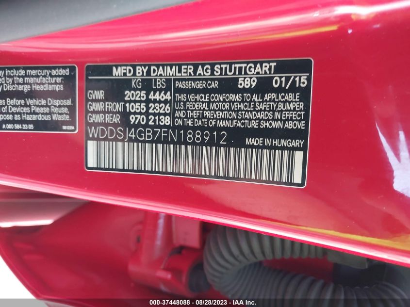2015 MERCEDES-BENZ CLA-CLASS CLA 250 - WDDSJ4GB7FN188912