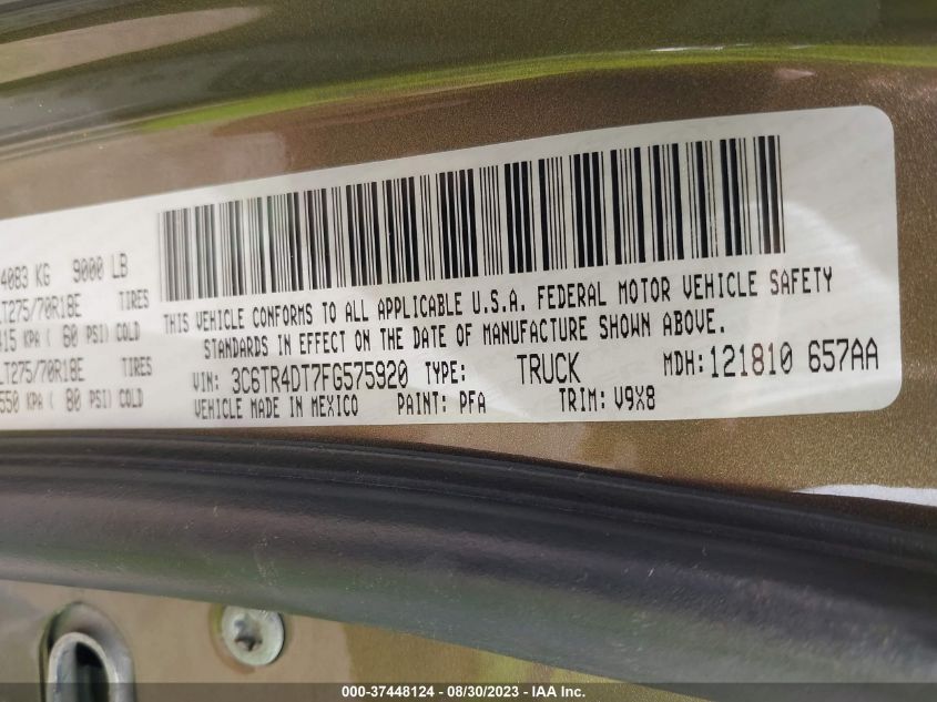 2015 RAM 2500 SLT - 3C6TR4DT7FG575920